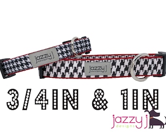 Houndstooth University of Alabama Football Dog Collar