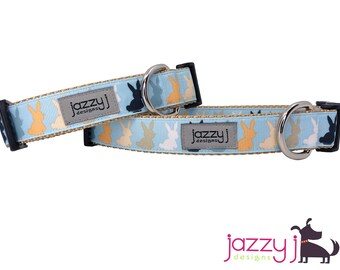 Handsome Hares Easter Bunny Rabbit Dog Collar