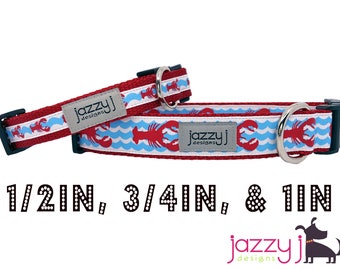 Lively Lobster Summer Nautical Dog Collar