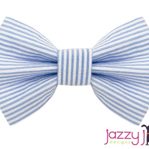 Monogram Dog Bow Ties and Sailor Bows in Seersucker – Three Spoiled Dogs  Boutique