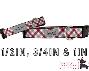 OSU Plaid on Maroon Dog Collar