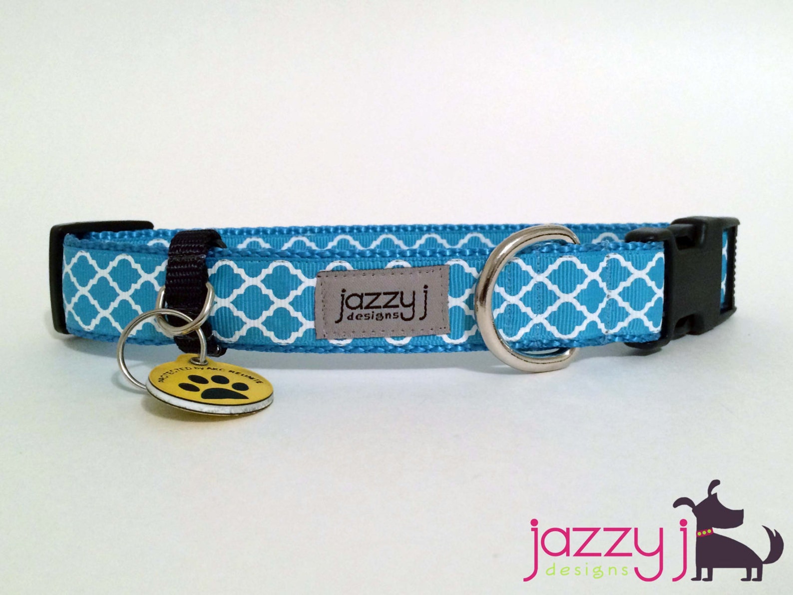 Dog Collar Pet ID Tag Holder Etsy