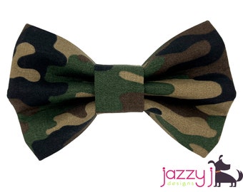 Camouflage Dog Bow Tie