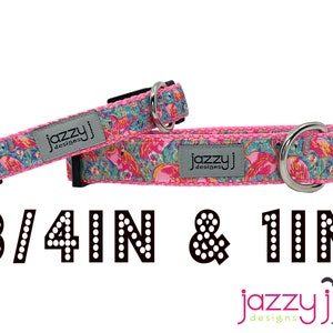 Pastel Flamingo Summer Dog Collar