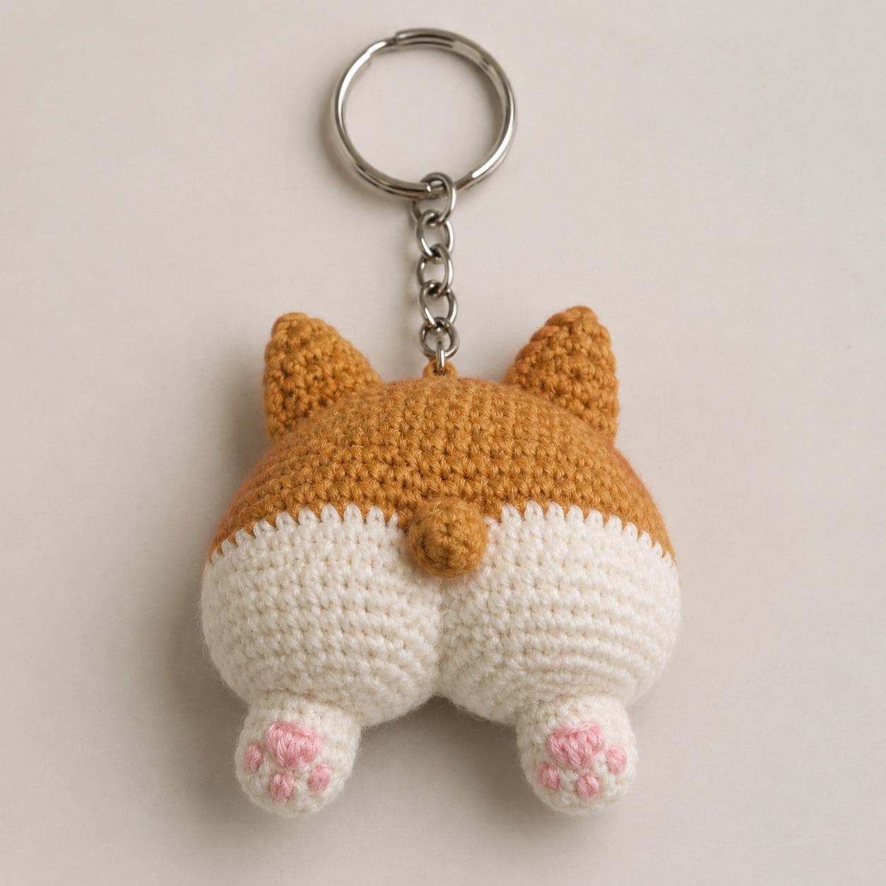 35 Corgi Crochet Patterns for Amigurumi, Pillows, Keychains, and Dog-Lover Gifts 33 Crochet Corgi Butt Keychain