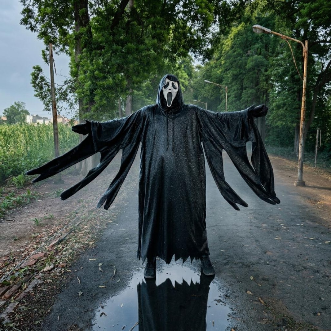 Ghost Sleep Robe Black Sparkle Ghost Spirit Hooded Robe | Gothic Horror Cosplay Costume ...