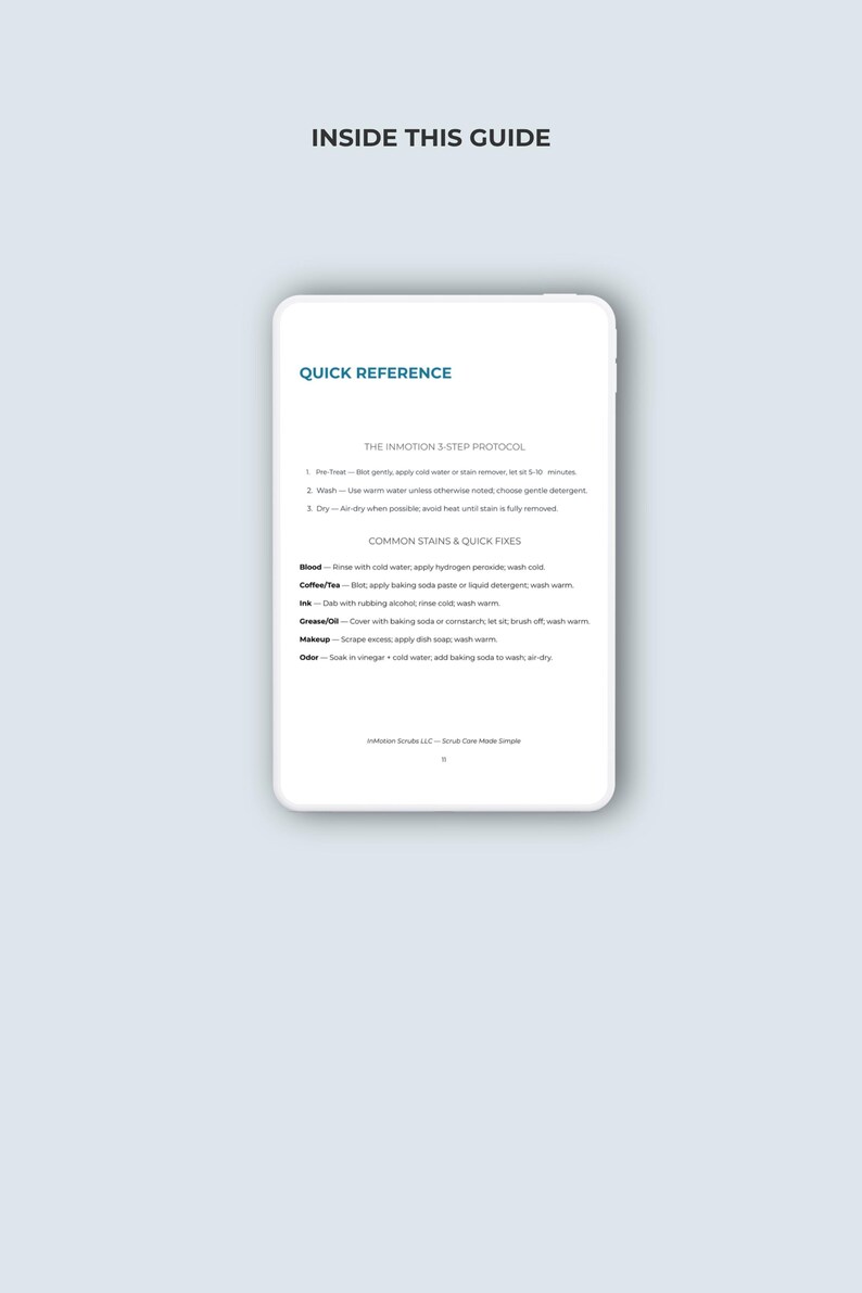 The Scrub Care Guide (digital PDF) – How to Wash, Maintain & Protect ...