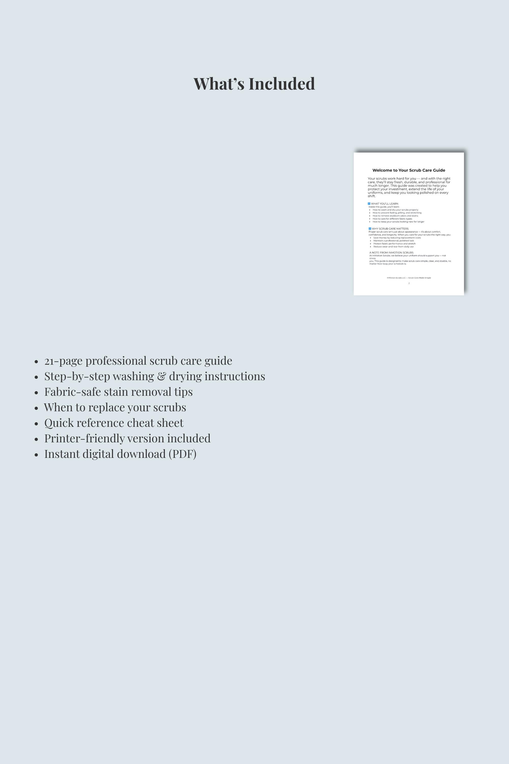 Scrub Life Notes.pdf The Scrub Care Guide (digital PDF) – How to Wash, Maintain & Protect ...