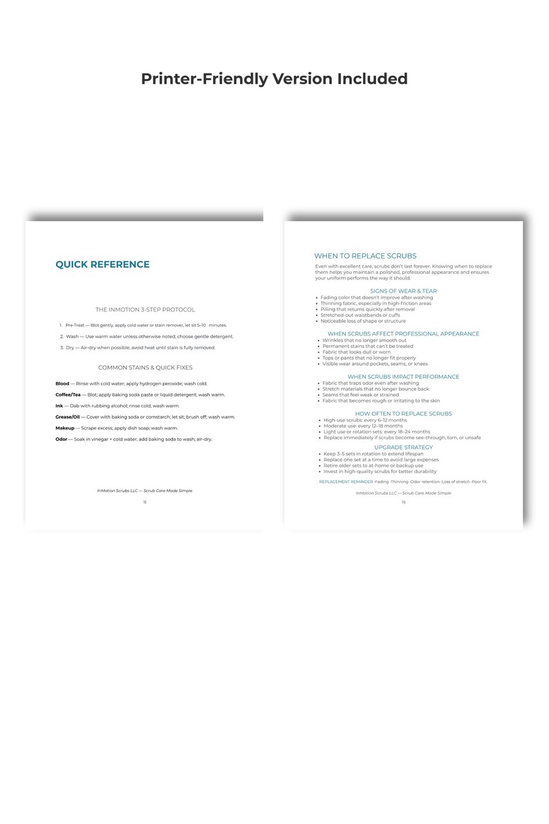 Scrub Life Notes.pdf The Scrub Care Guide (digital PDF) – How to Wash, Maintain & Protect ...