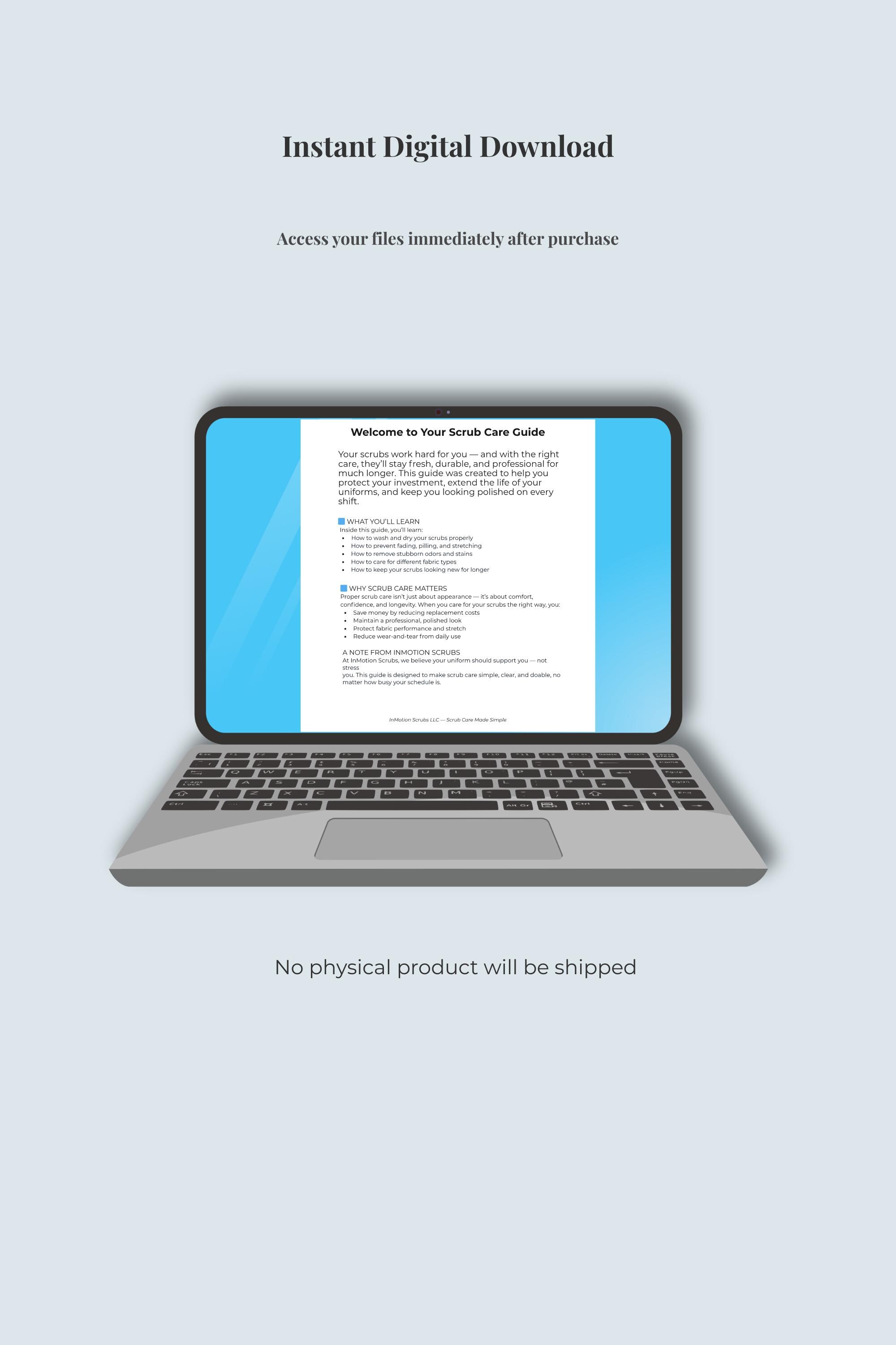Scrub Life Notes.pdf The Scrub Care Guide (digital PDF) – How to Wash, Maintain & Protect ...