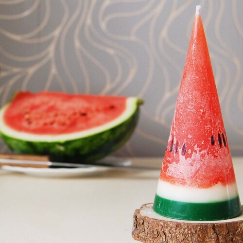 Watermelon Candle Fake Fruit Candle Party Kids Birthday Etsy