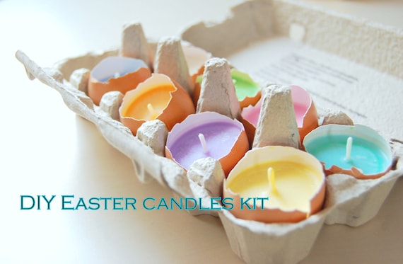 DIY Easter Candles Making Kit, Set of 10 Pastel Colors Soy Wax