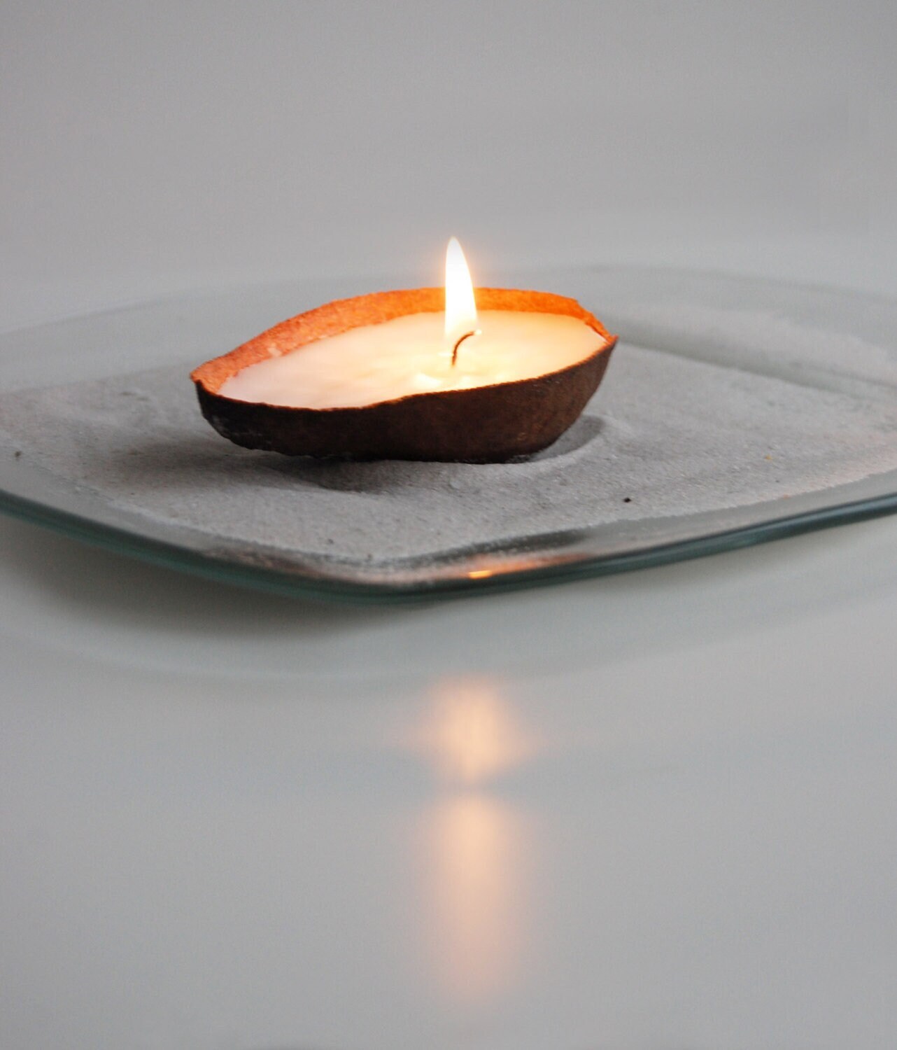 Bougie d'avocat en Cire de Soja Parfumée, Bougie Écorce Véritable, Décoration Intérieure Naturelle É