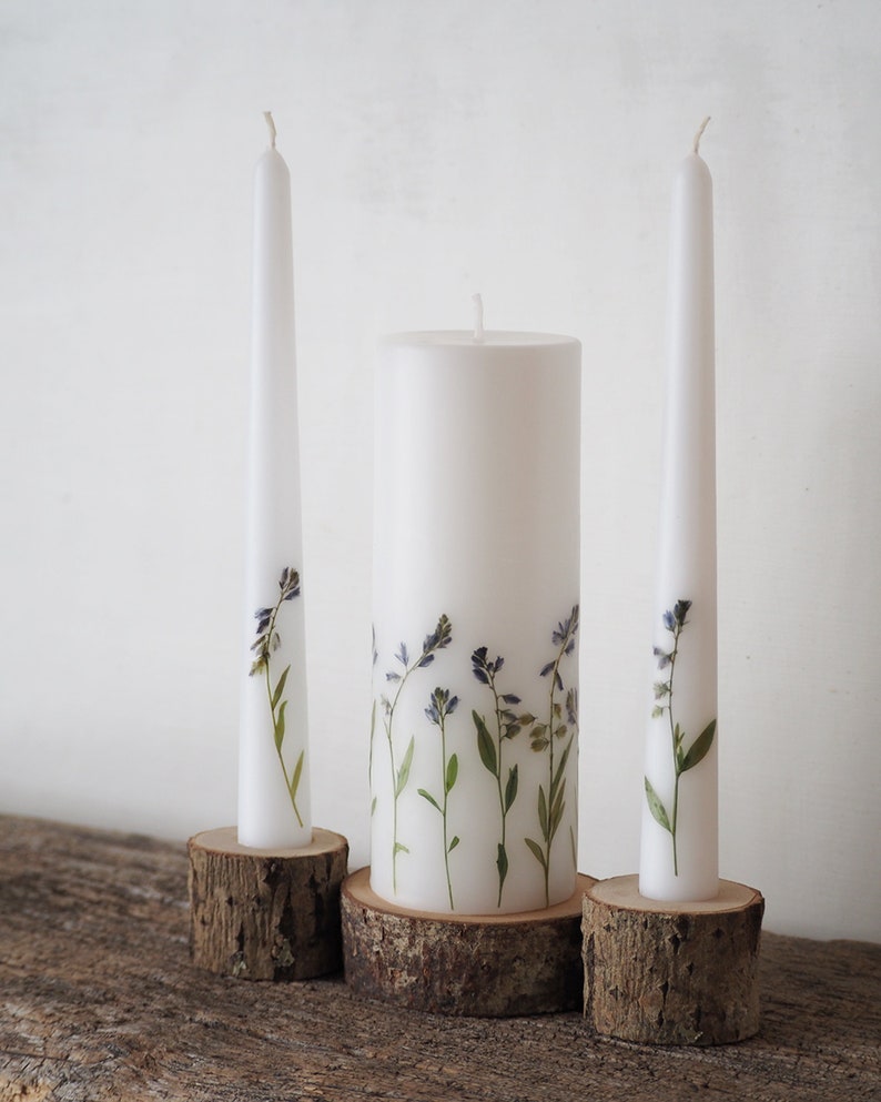 Personalized Unity Candle Set With Names and Initials Etsy