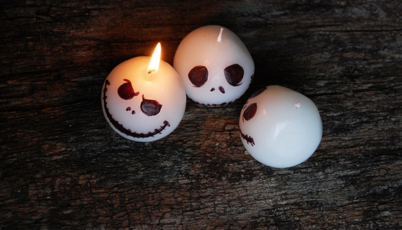 Jack Skellington Handmade Candle Nightmare Before Christmas Inspired Candle Home Decor Gift For Friends Jack Skellington Home Decor image 3