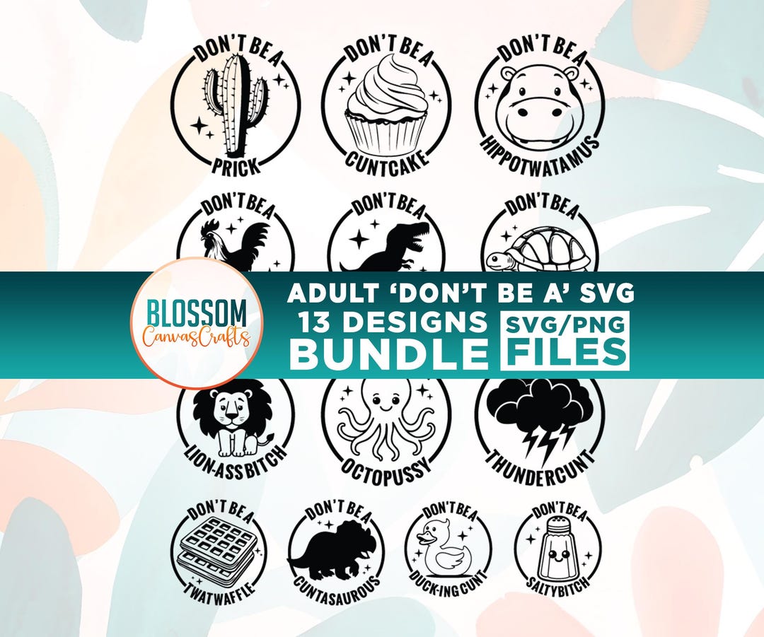 Off Topic Svg Adult Funny SVG Bundle, Sarcastic Cut Files, Instant Download (svg, Png ...