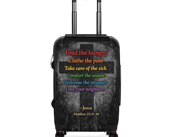 Maleta con la Sagrada Encomienda de Jesús / Maleta de inspiración cristiana
