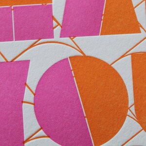 Thank you, mod letterpress greeting card image 2