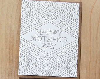 Happy Mother's Day, letterpress greeting card