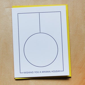 Augurandoti delle vacanze minime, biglietto di auguri con stampa tipografica, set da 6