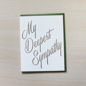 Mes plus sincères condoléances, carte typographique