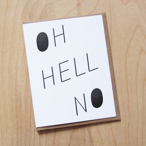 Oh Hell No, carte de voeux typographique