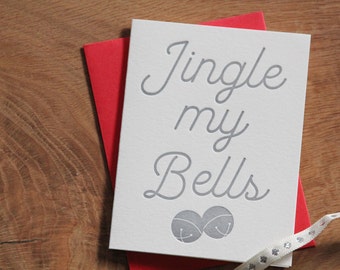 Jingle my bells, Letterpress Urlaubskarte, 6er Set