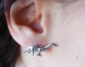 Boucles d’oreilles en argent sterling Dinosaur Stud, Boucles d’oreilles Dinosaure, Boucles d’oreilles Silver Dinosaur, Boucles d’oreilles Stud