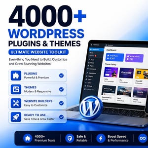 4000+ WordPress Plugins & Themes Bundle | Ultimate Website Toolkit (Instant Download)