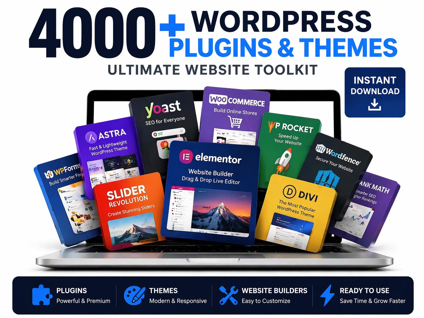 4000+ Wordpress Plugins & Themes Bundle | Ultimate Website Toolkit ...