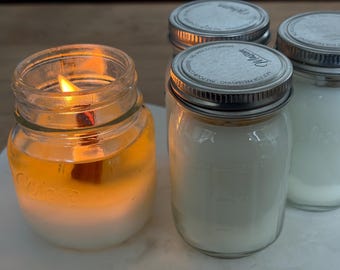 Handgegossene Citronella-Kerze im Einmachglas - Kleinserien-Duft für den Außenbereich (100ml)