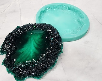 Crystal Edge Silicone Coaster Mold – Resin Art