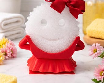 Scrub Mommy Holder – Funny Functional Sponge Organizer - 3D Printed Sink Organizer | Unique Kitchen Gift