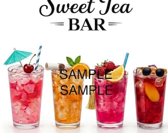 Barra de té dulce de graduación (fresa/melocotón/frambuesa/vainilla)