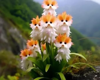 Fragrant Cat Orchid Potted Plants: Easy Care Indoor Garden Air Purifiers