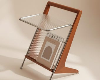 Retro Medieval Glass Mobile Side Table | Minimalist Rolling Tea Cart & Bedside Nightstand | Light Luxury Small Bookshelf Storage Rack