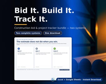 Construction Bid Template: Estimate, Takeoff & Job Costing