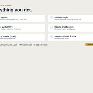 Electrician Estimate Template: Price Book, Invoice & Job Costing bild 11