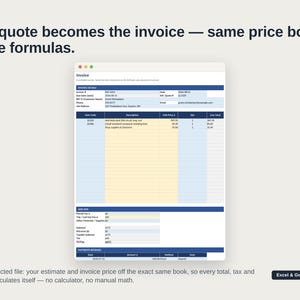 Electrician Estimate Template: Price Book, Invoice & Job Costing bild 5