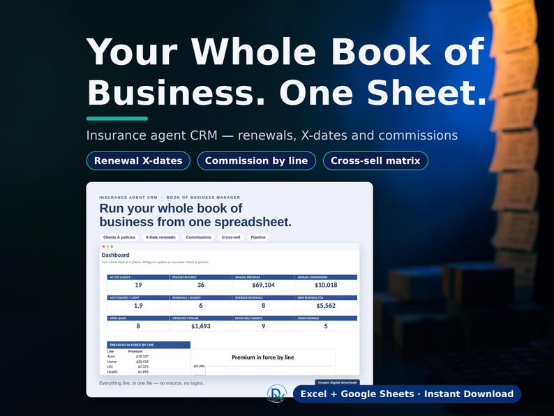 Small Business CRM for Insurance Agents: Policy & Commission Tracker Bild 1