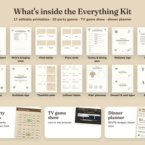 Everything included in the Thankful Hearts friendsgiving Everything Kit