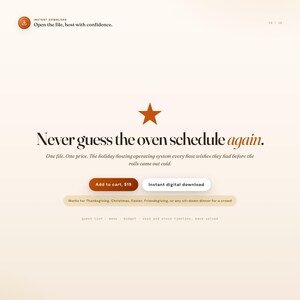 Instant download holiday hosting planner final call to action for any browser lifetime access