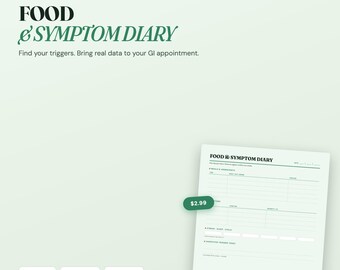 IBS Food Diary | Gut Health Trigger Log, Elimination Diet Journal (US Letter A4 Download)