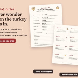 Harvest Gingham friendsgiving Printable Suite