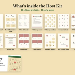 Everything included in the Ugly Sweater christmas party Host Kit