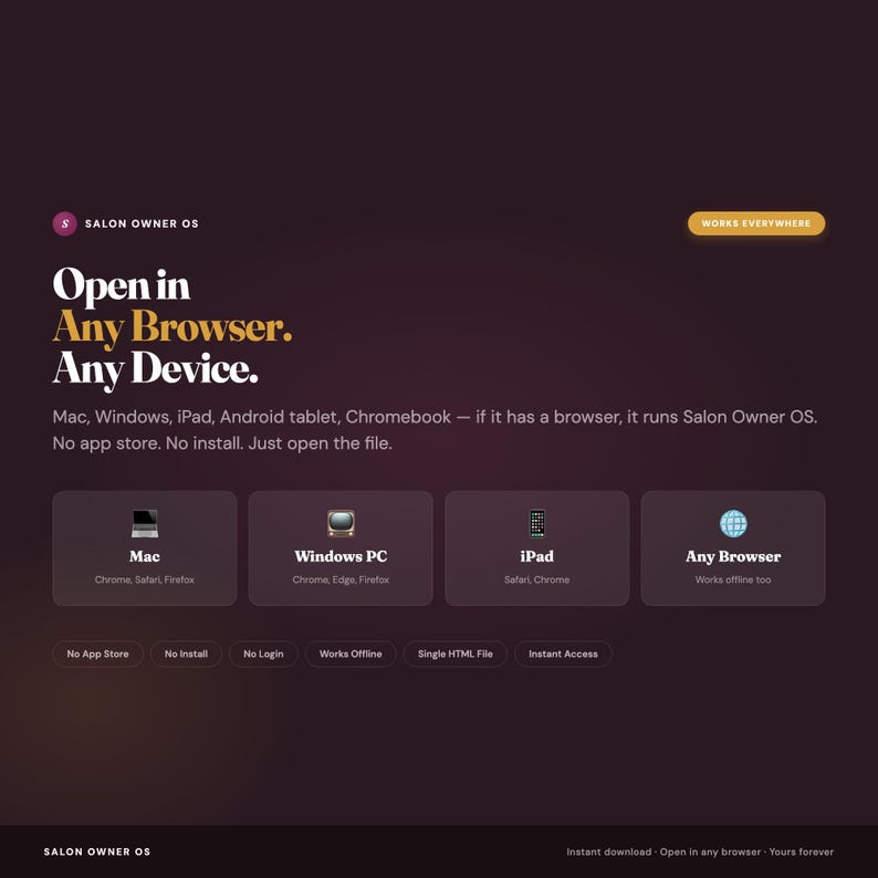 Salon Business Planner, Client Formulas, Bookings, Income Tracker (Browser File) image 8