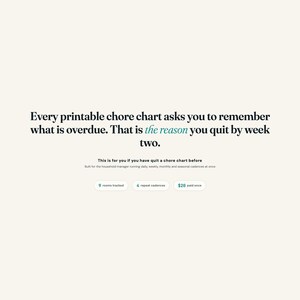 Who this cleaning schedule dashboard is for: the household manager who has quit a printable chore chart before
