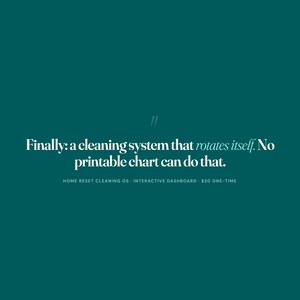 Finally, a cleaning schedule that rotates itself: no printable chore chart can carry tasks forward automatically