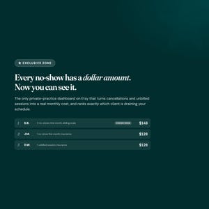 Exclusive no-show revenue leak engine ranking therapy client cancellations