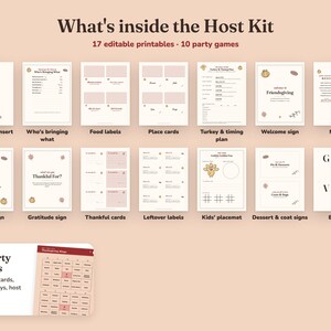 Everything included in the Harvest Gingham friendsgiving Host Kit